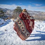 Alpaca Wool Reversible Blanket - Wildfire 90" x 78” - Sumiye Co