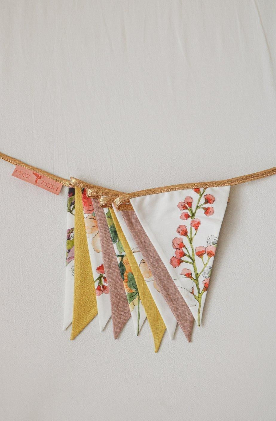 Bunting Cotton Garland “Wildflowers” | Nursery & Kids Room Decor - Sumiye Co