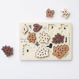 Wooden Tray Puzzle - Count to 10 Leaves - Sumiye Co