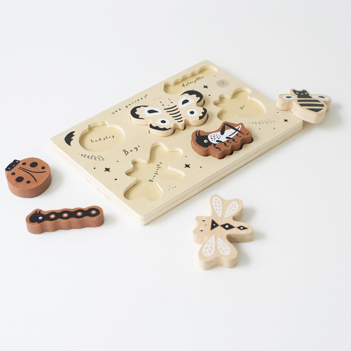 Wooden Tray Puzzle - Bugs - Sumiye Co