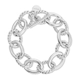 Xl Alternating Twisted Link Toggle Bracelet - Sumiye Co