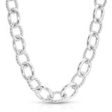 XL Alternating Twisted Link Toggle Necklace - Sumiye Co