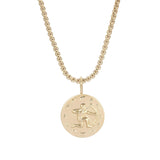 Zodiac Pendant & Thin Box Chain Necklace - Sumiye Co