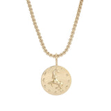 Zodiac Pendant & Thin Box Chain Necklace - Sumiye Co