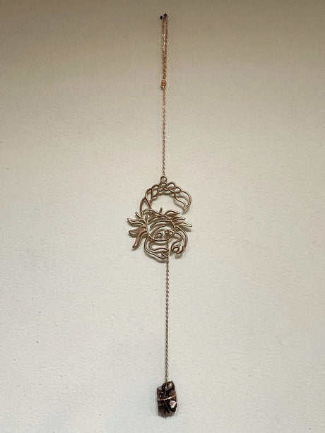 Zodiac Silhouette and Crystal Wall Hanging