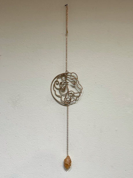 Zodiac Silhouette and Crystal Wall Hanging