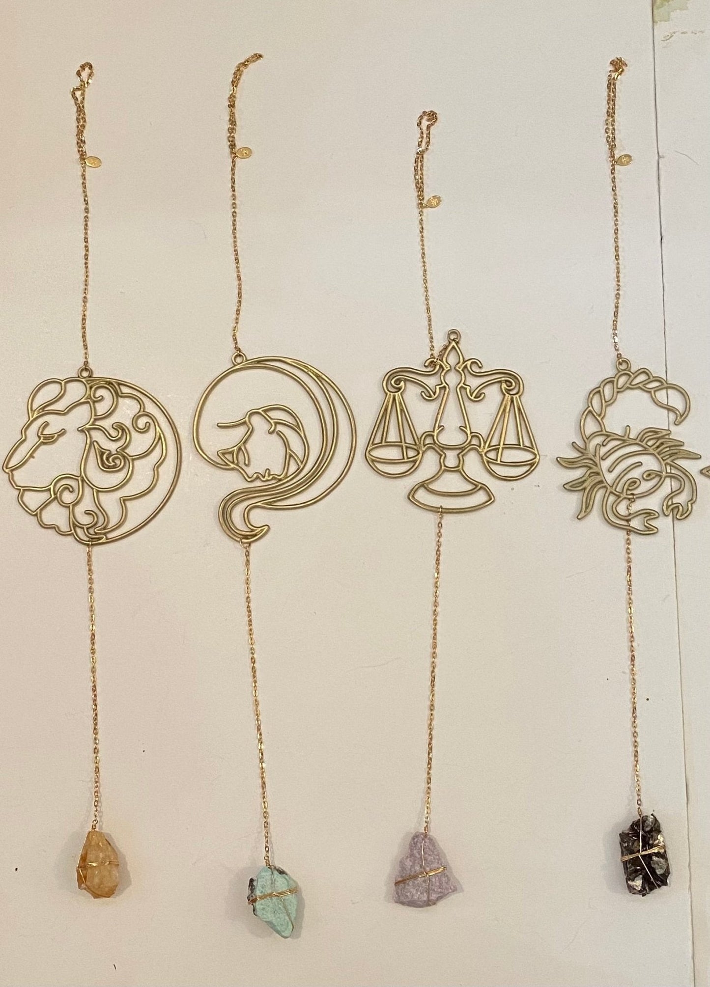 Zodiac Silhouette and Crystal Wall Hanging by Ariana Ost