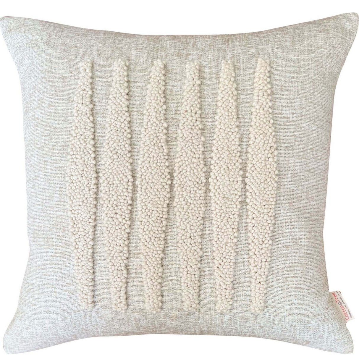 Punch Needle Pillow - Zulu Pattern No 4. Cream - Sumiye Co