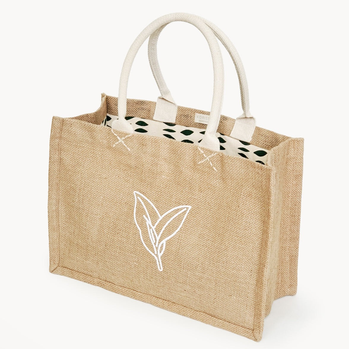 Jute Canvas Shopping Bag - Nature-0