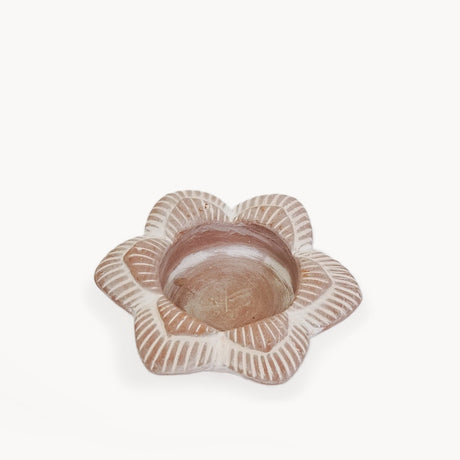 Tea Light Candle Holder | Terracotta Flower-0