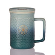 Purifying Ceramic Tea Mug with Infuser 16 oz | Flower of Life -1