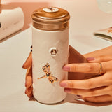 Ceramic Travel Mug | Dragonfly Serenity & Crystals - Hand Painted  (12 oz ) -3