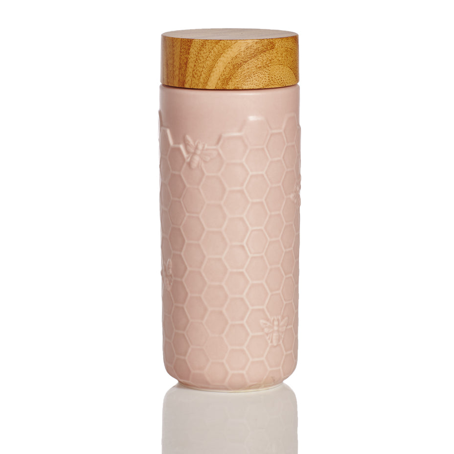 Ceramic Travel Tumbler | Honey Bee ( 12 oz ) -0