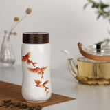 Ceramic Travel Mug | The Joy of Fish - Hand Painted (12 oz ) -1