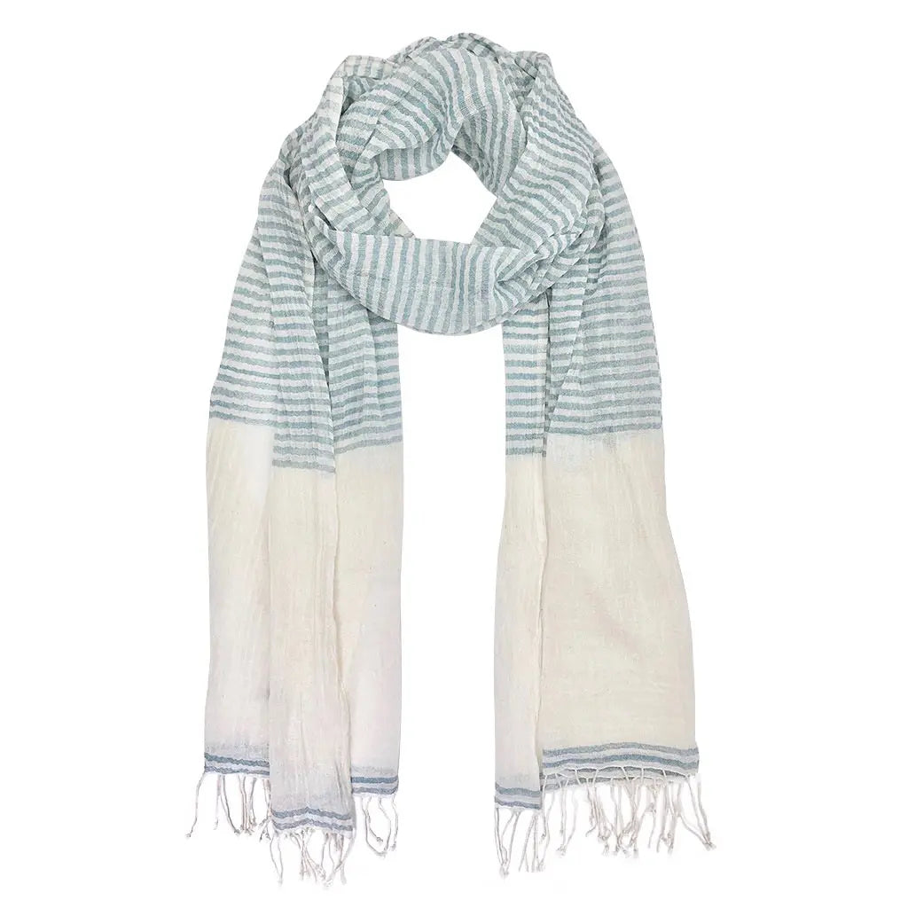 Airy Cotton Stripe Scarf | Ethical Style SLATE + SALT