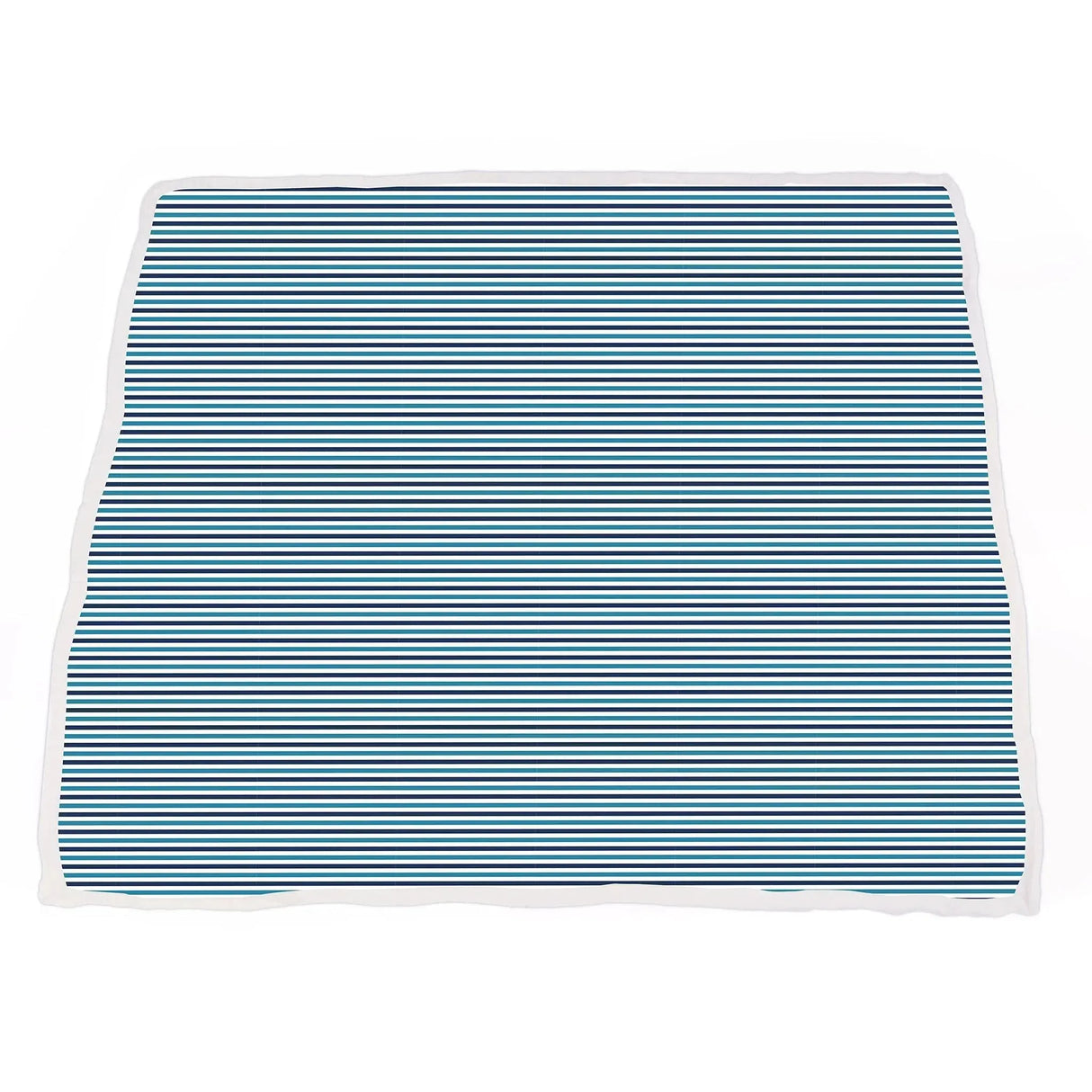 Baby Blanket | Bamboo Muslin - Trains & Blue Stripes Newcastle Classics