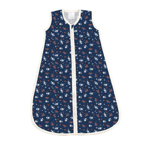 Baby Sleep Sack | Bamboo Muslin - Navy Floral Newcastle Classics