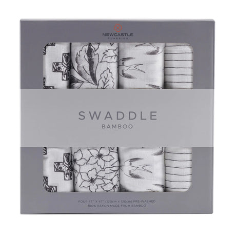 Baby Swaddle | Bamboo Muslin - Monochrome Newcastle Classics