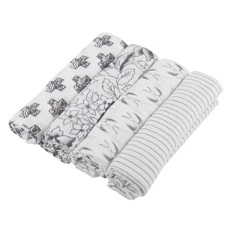 Baby Swaddle | Bamboo Muslin - Monochrome Newcastle Classics