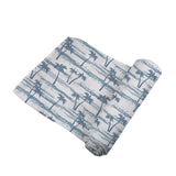 Baby Swaddle | Bamboo Muslin - Ocean Palm Trees Newcastle Classics