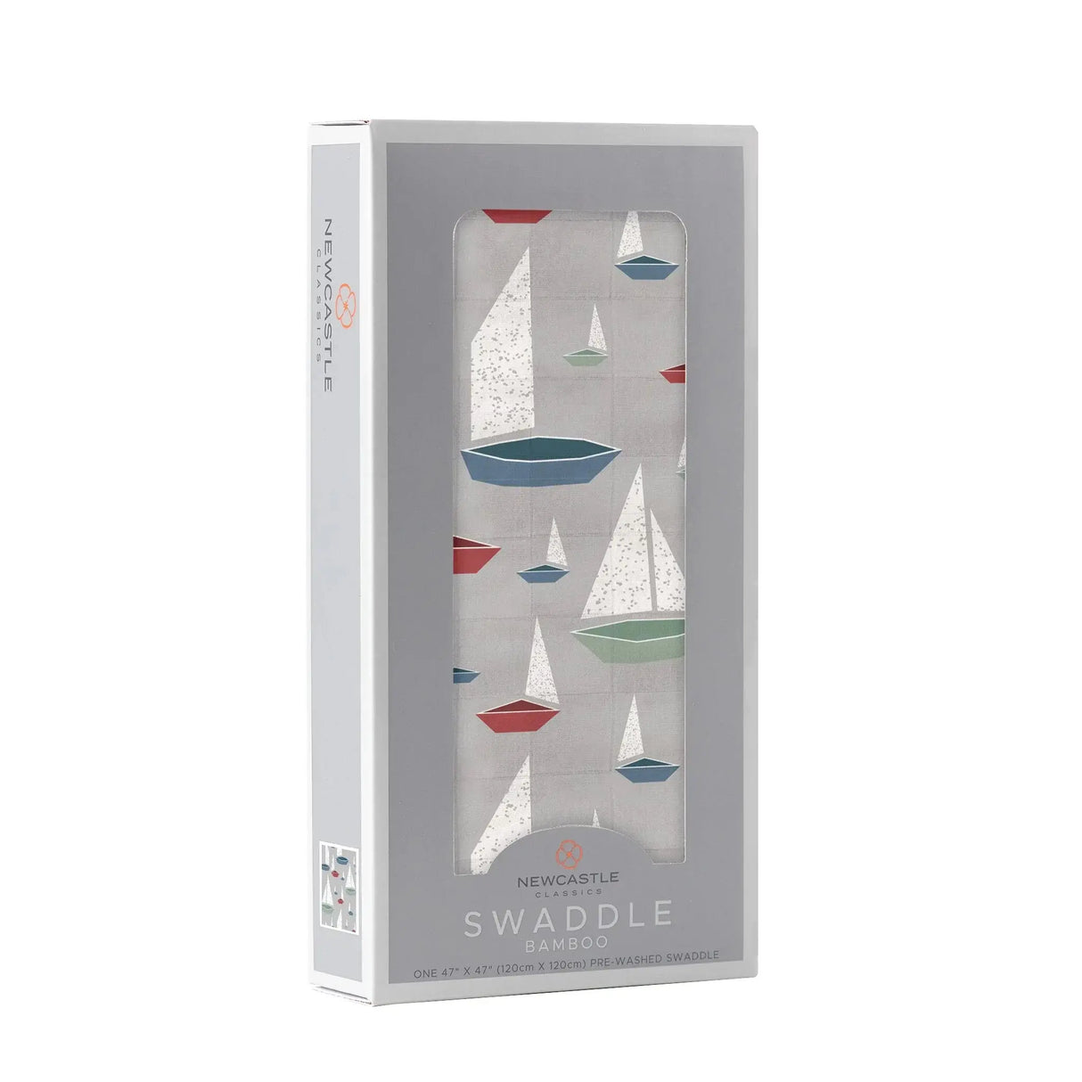 Baby Swaddle | Bamboo Muslin - Sailboats Newcastle Classics