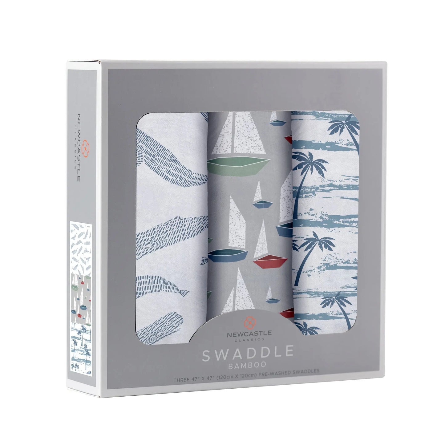 Baby Swaddle 3PK | Bamboo Muslin - Ocean Tides Newcastle Classics