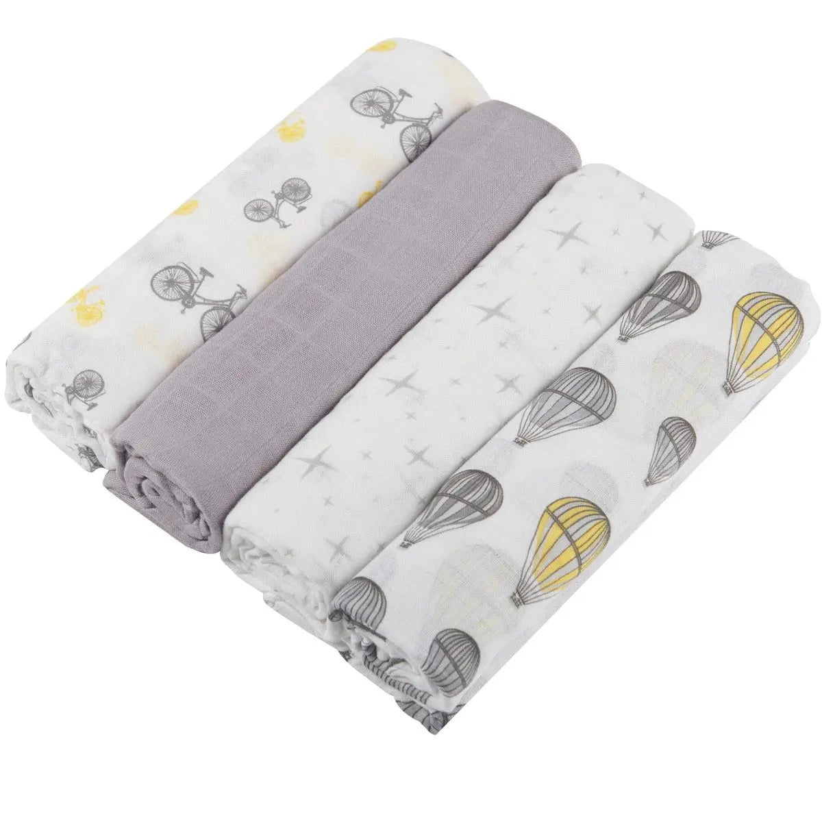 Baby Swaddle 4PK  | Bamboo Muslin - Traveler Newcastle Classics