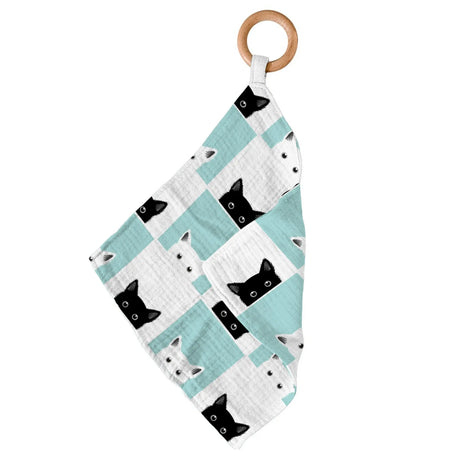 Baby Teether | Bamboo Muslin - Peek-A-Boo Cats Newcastle Classics