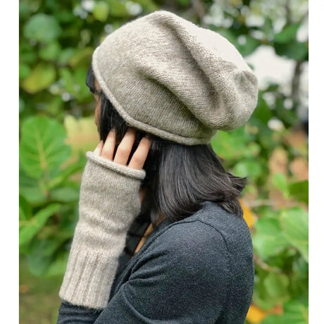 Beige Essential Knit Alpaca Beanie | Ethical Style SLATE + SALT