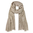 Beige Handloom Cashmere Scarf | Ethical Style SLATE + SALT