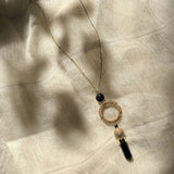 Black Agate Jute Necklace TARA Projects