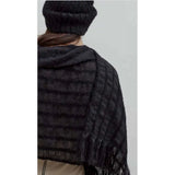 Black Loop Knit Alpaca Scarf | Ethical Style SLATE + SALT