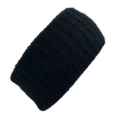 Black Ribbed Alpaca Ear Warmer | Ethical Style SLATE + SALT