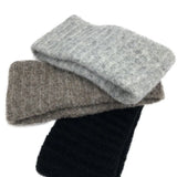 Black Ribbed Alpaca Ear Warmer | Ethical Style SLATE + SALT