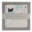 Blanket | Bamboo Muslin - Cats & Pencil Stripe Newcastle Classics