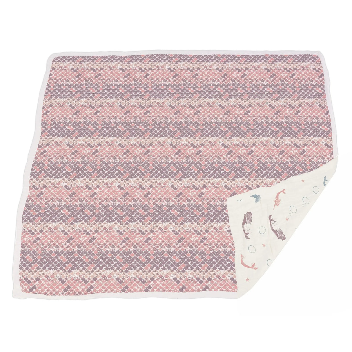 Blanket | Bamboo Muslin - Mermaids & Pink Scales Newcastle Classics