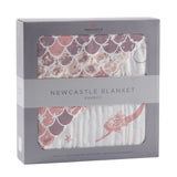 Blanket | Bamboo Muslin - Mermaids & Pink Scales Newcastle Classics