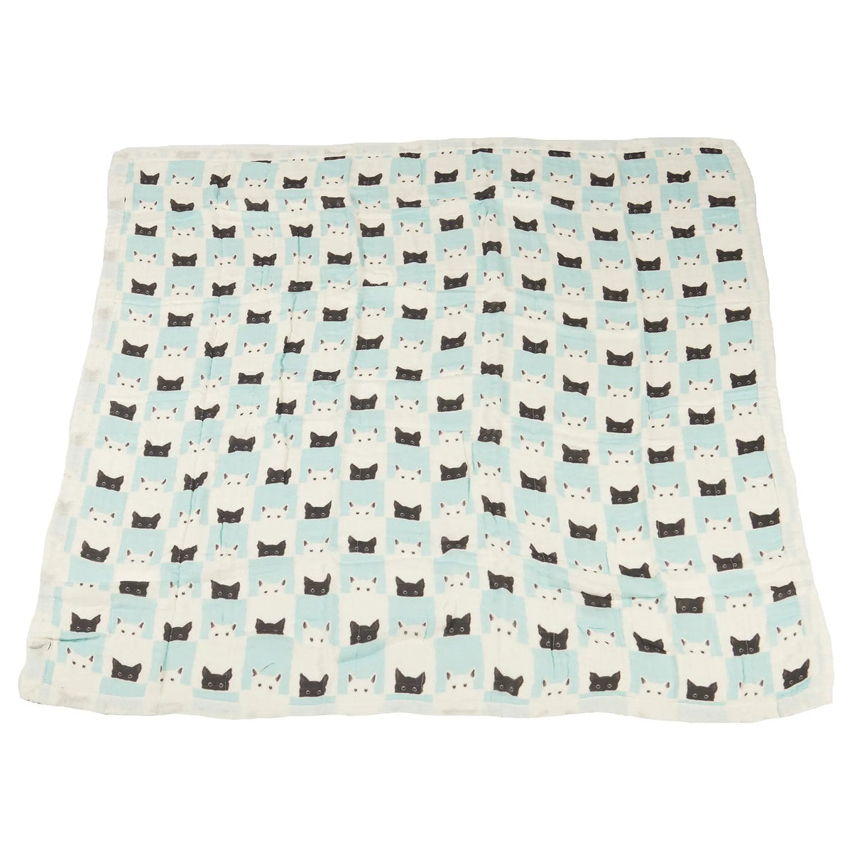 Blanket | Bamboo Muslin - Peek-A-Boo Cats & White Newcastle Classics