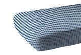 Blue and White Stripe Bamboo Crib Sheet Newcastle Classics