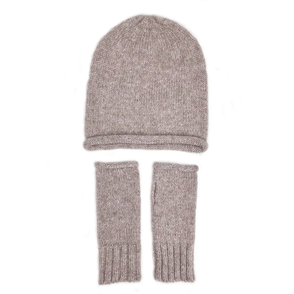 Blush Essential Knit Alpaca Beanie | Ethical Style SLATE + SALT