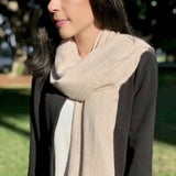 Blush Handloom Cashmere Scarf | Ethical Style SLATE + SALT