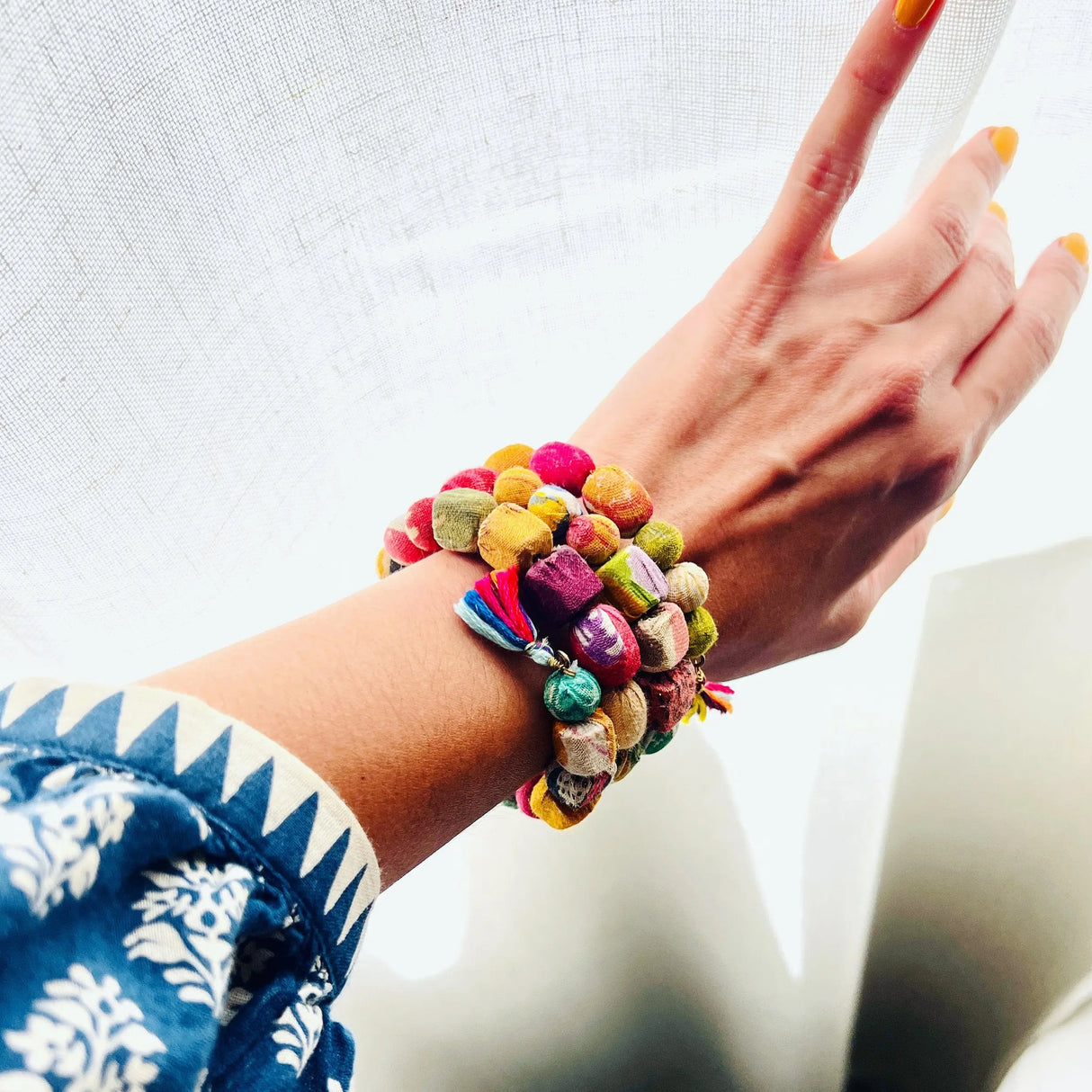 Bracelet | Artisan Kantha Jewelry Shapes Sumiye Co