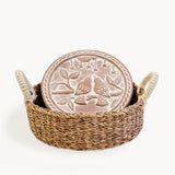 Bread Warmer & Basket - Lovebirds Round KORISSA