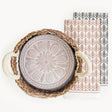 Bread Warmer & Basket Gift Set with Tea Towel - Flower KORISSA