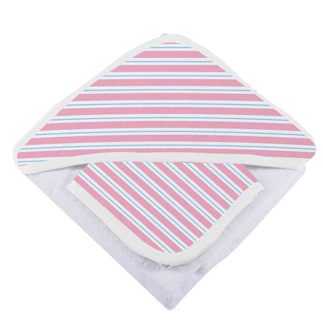 Candy Stripe Bamboo Hooded Towel and Washcloth Set Newcastle Classics