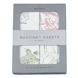 Changing Pad Cover/Bassinet Sheets 2PK | Turtles & Water Lily Newcastle Classics