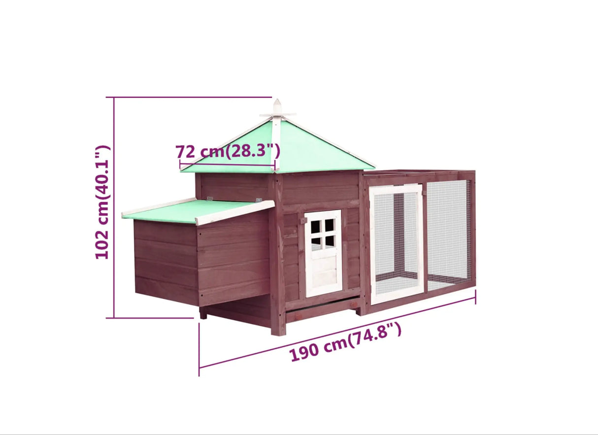 Chicken Coop | Wooden Backyard Nest Box Urban Farm