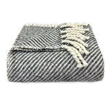 Chunky Black Stripe Alpaca Throw | Ethical Style SLATE + SALT