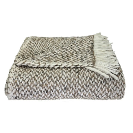 Chunky Camel Weave Alpaca Throw | Ethical Style SLATE + SALT