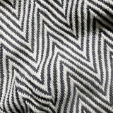 Chunky Chevron Turkish Throw | 100% Natural Fibers SLATE + SALT